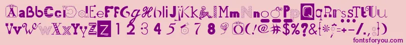 50fnts2 Font – Purple Fonts on Pink Background