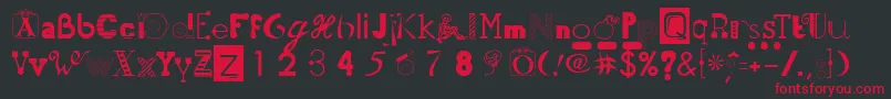 50fnts2 Font – Red Fonts on Black Background