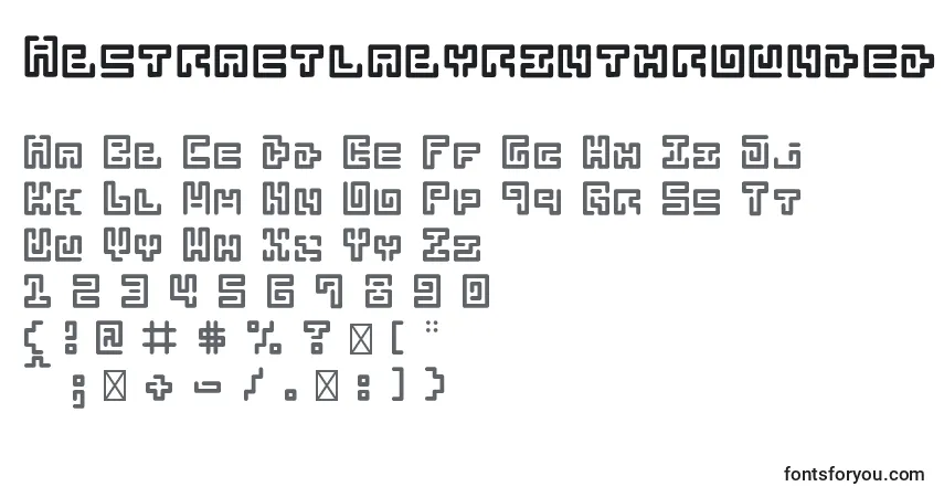 A fonte Abstractlabyrinthrounded – alfabeto, números, caracteres especiais