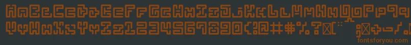 Abstractlabyrinthrounded Font – Brown Fonts on Black Background