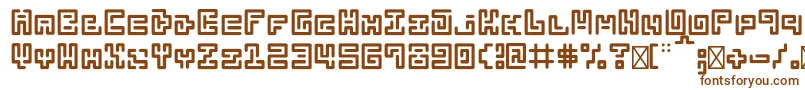 Шрифт Abstractlabyrinthrounded – коричневые шрифты на белом фоне