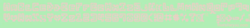 Abstractlabyrinthrounded Font – Pink Fonts on Green Background