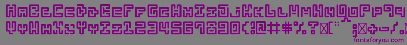 Abstractlabyrinthrounded-fontti – violetit fontit harmaalla taustalla