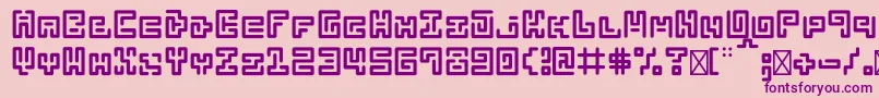 Abstractlabyrinthrounded Font – Purple Fonts on Pink Background