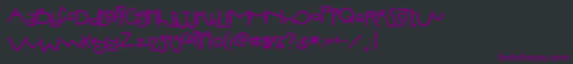 2peasSilly Font – Purple Fonts on Black Background