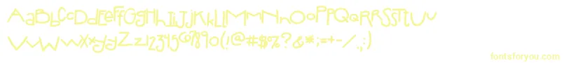 フォント2peasSilly – 黄色のフォント