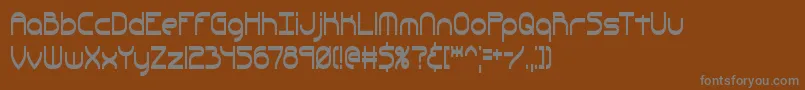 フォントQuacksal – 茶色の背景に灰色の文字