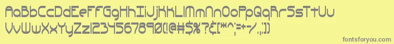 フォントQuacksal – 黄色の背景に灰色の文字