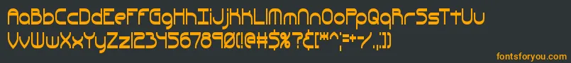 フォントQuacksal – 黒い背景にオレンジの文字