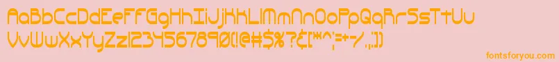 Quacksal Font – Orange Fonts on Pink Background