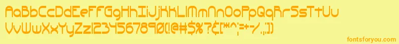 Quacksal Font – Orange Fonts on Yellow Background