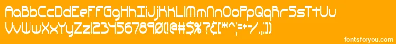 Quacksal Font – White Fonts on Orange Background