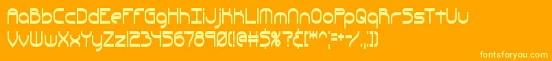Quacksal Font – Yellow Fonts on Orange Background