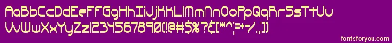 Quacksal Font – Yellow Fonts on Purple Background