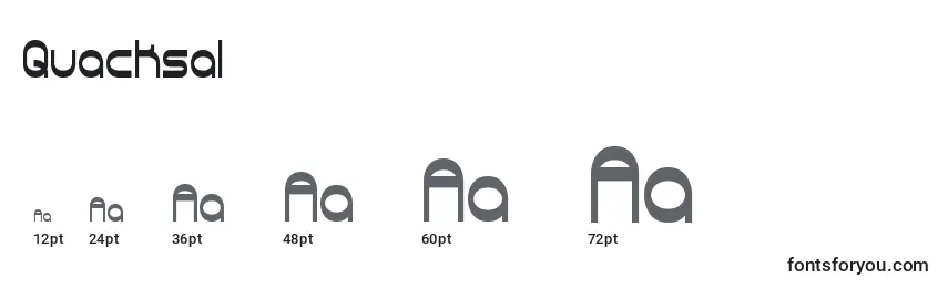 Quacksal Font Sizes