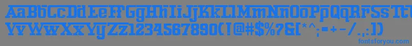 Ferro Font – Blue Fonts on Gray Background