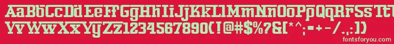 Шрифт Ferro – зелёные шрифты на красном фоне