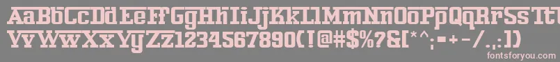 フォントFerro – 灰色の背景にピンクのフォント