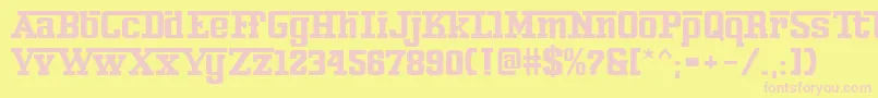 Ferro Font – Pink Fonts on Yellow Background