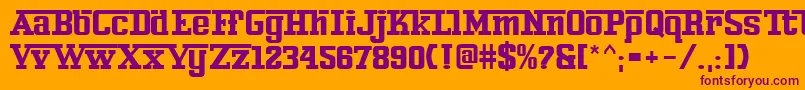 Ferro Font – Purple Fonts on Orange Background