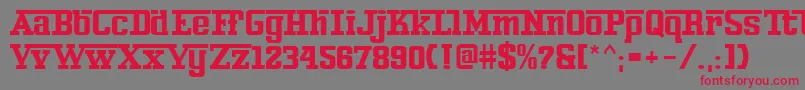 Ferro Font – Red Fonts on Gray Background