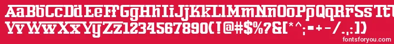Ferro Font – White Fonts on Red Background