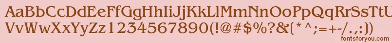 VientienNormal Font – Brown Fonts on Pink Background