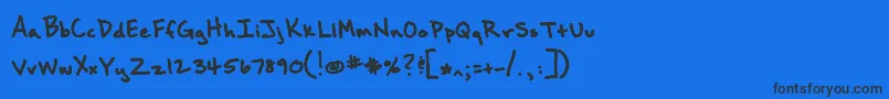 Brownbaglunch Font – Black Fonts on Blue Background