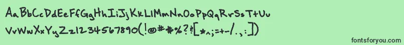 Brownbaglunch Font – Black Fonts on Green Background