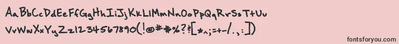 Brownbaglunch Font – Black Fonts on Pink Background