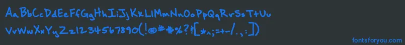 Brownbaglunch Font – Blue Fonts on Black Background