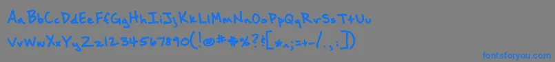 Brownbaglunch Font – Blue Fonts on Gray Background