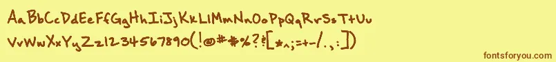 Brownbaglunch Font – Brown Fonts on Yellow Background