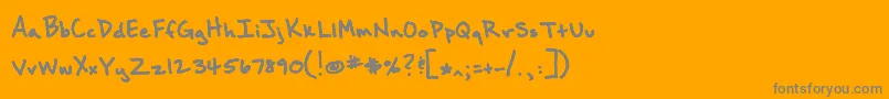 Шрифт Brownbaglunch – серые шрифты на оранжевом фоне