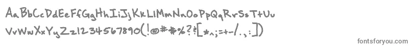 Brownbaglunch Font – Gray Fonts on White Background