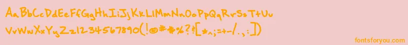 Brownbaglunch Font – Orange Fonts on Pink Background