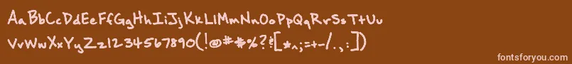 Brownbaglunch Font – Pink Fonts on Brown Background