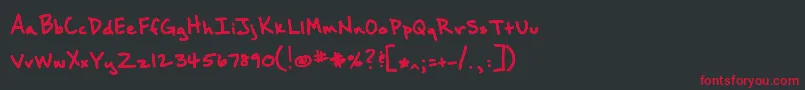 Brownbaglunch Font – Red Fonts on Black Background