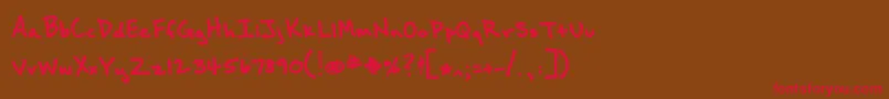 Brownbaglunch Font – Red Fonts on Brown Background