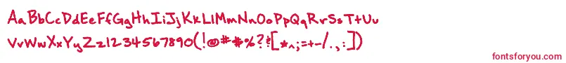 Brownbaglunch Font – Red Fonts on White Background