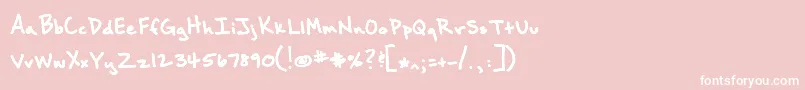 Brownbaglunch Font – White Fonts on Pink Background