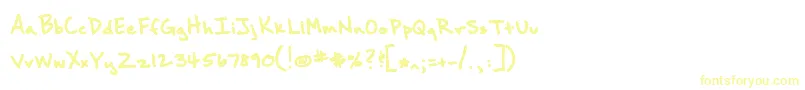 Brownbaglunch Font – Yellow Fonts on White Background