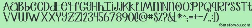 Jandatrulymadlydeeply Font – Black Fonts on Green Background