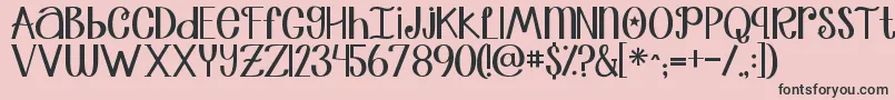 Jandatrulymadlydeeply Font – Black Fonts on Pink Background