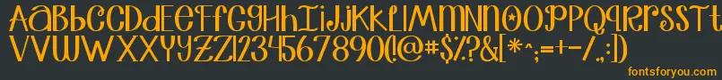 Jandatrulymadlydeeply Font – Orange Fonts on Black Background