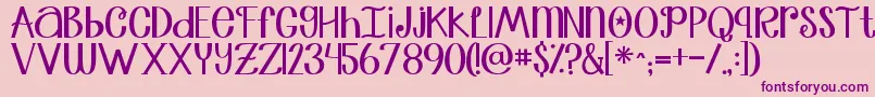 Jandatrulymadlydeeply Font – Purple Fonts on Pink Background