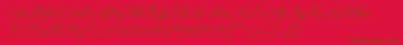 SarahandantedbNormal Font – Brown Fonts on Red Background