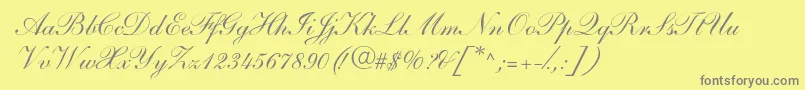 fuente SarahandantedbNormal – Fuentes Grises Sobre Fondo Amarillo