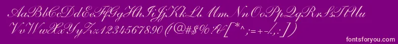 SarahandantedbNormal Font – Pink Fonts on Purple Background