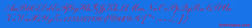 Шрифт SarahandantedbNormal – красные шрифты на синем фоне